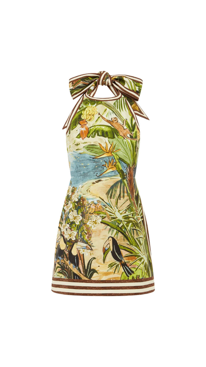 Alemais - Toucan Tango Halter Mini Dress
