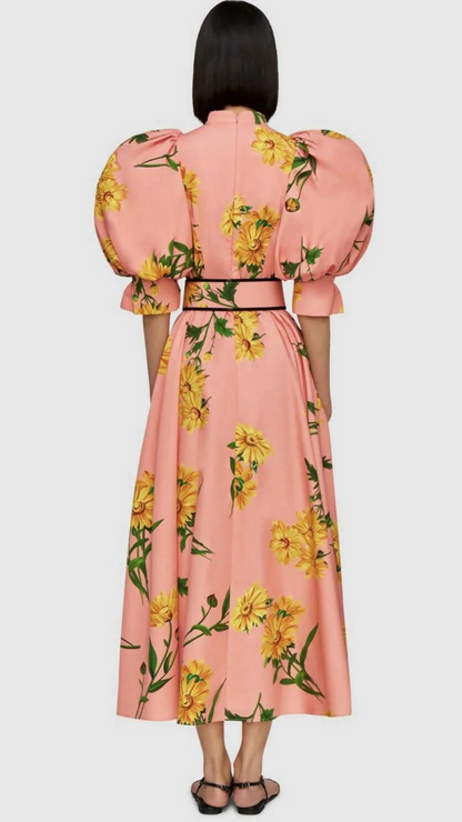 Leo Lin - Marguerite Rose Cotton Midi Dress