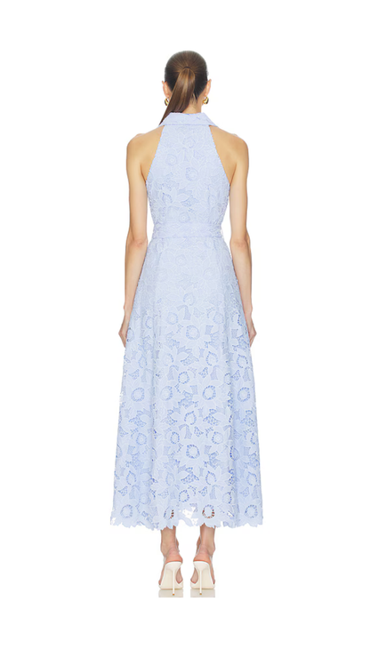 Elliatt - Lacy Collared Maxi Dress