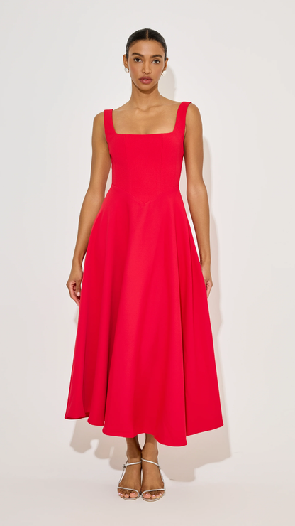 Odd Muse - Square Neck Midi Dress
