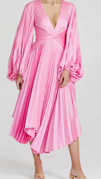 acler palms dress pink Acler Palms Midi Dress