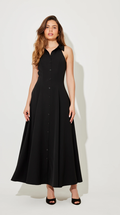 Odd Muse - Flowy Collar Maxi Dress