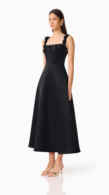 Elliatt - Lucetta Square Neck Fit and Flare Midi Dress