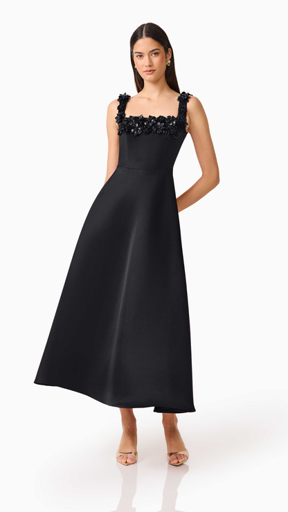 Elliatt - Lucetta Square Neck Fit and Flare Midi Dress
