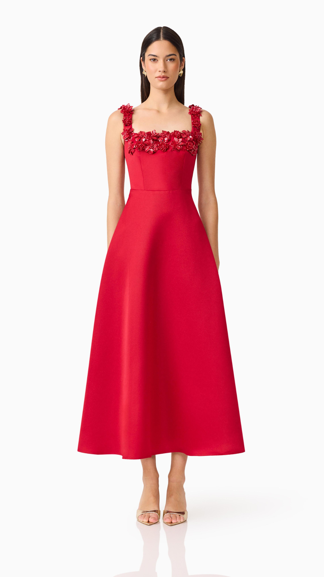 Elliatt - Lucetta Square Neck Ft and Flare Midi Dress