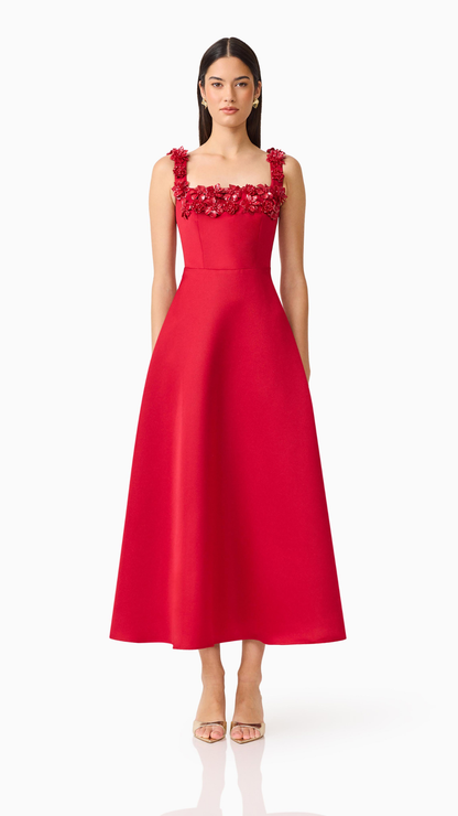 Elliatt - Lucetta Square Neck Ft and Flare Midi Dress