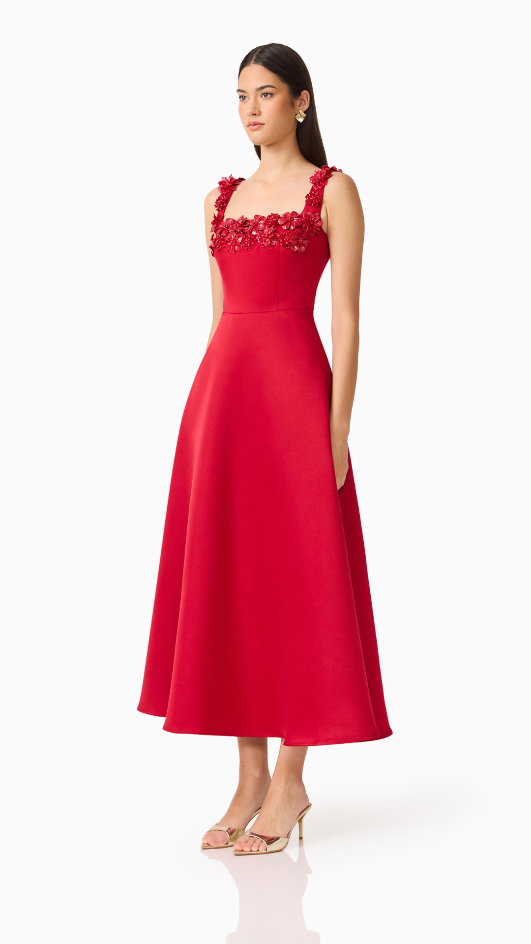 Elliatt - Lucetta Square Neck Ft and Flare Midi Dress