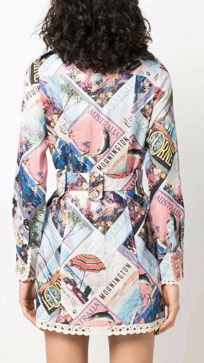 Zimmermann - Postcard Shirt Mini Dress
