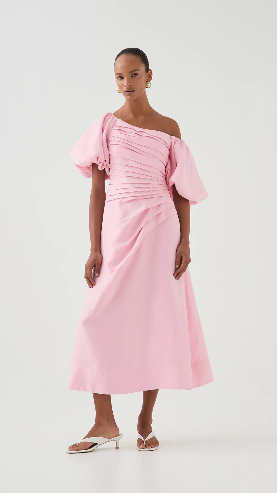 AJE - Cadence Ruched  Midi Dress