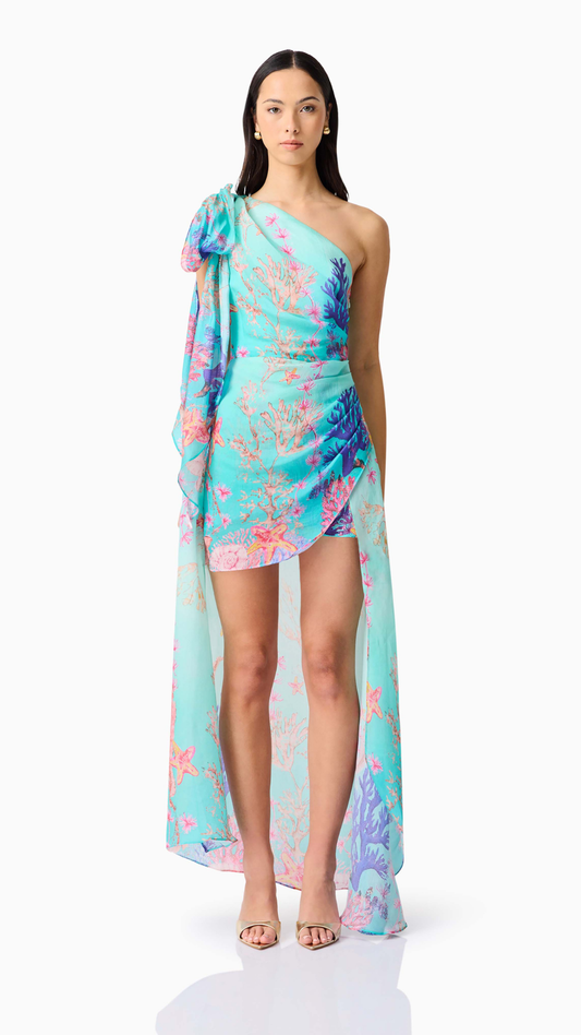 Elliatt - Coral Asymmetrical Gown