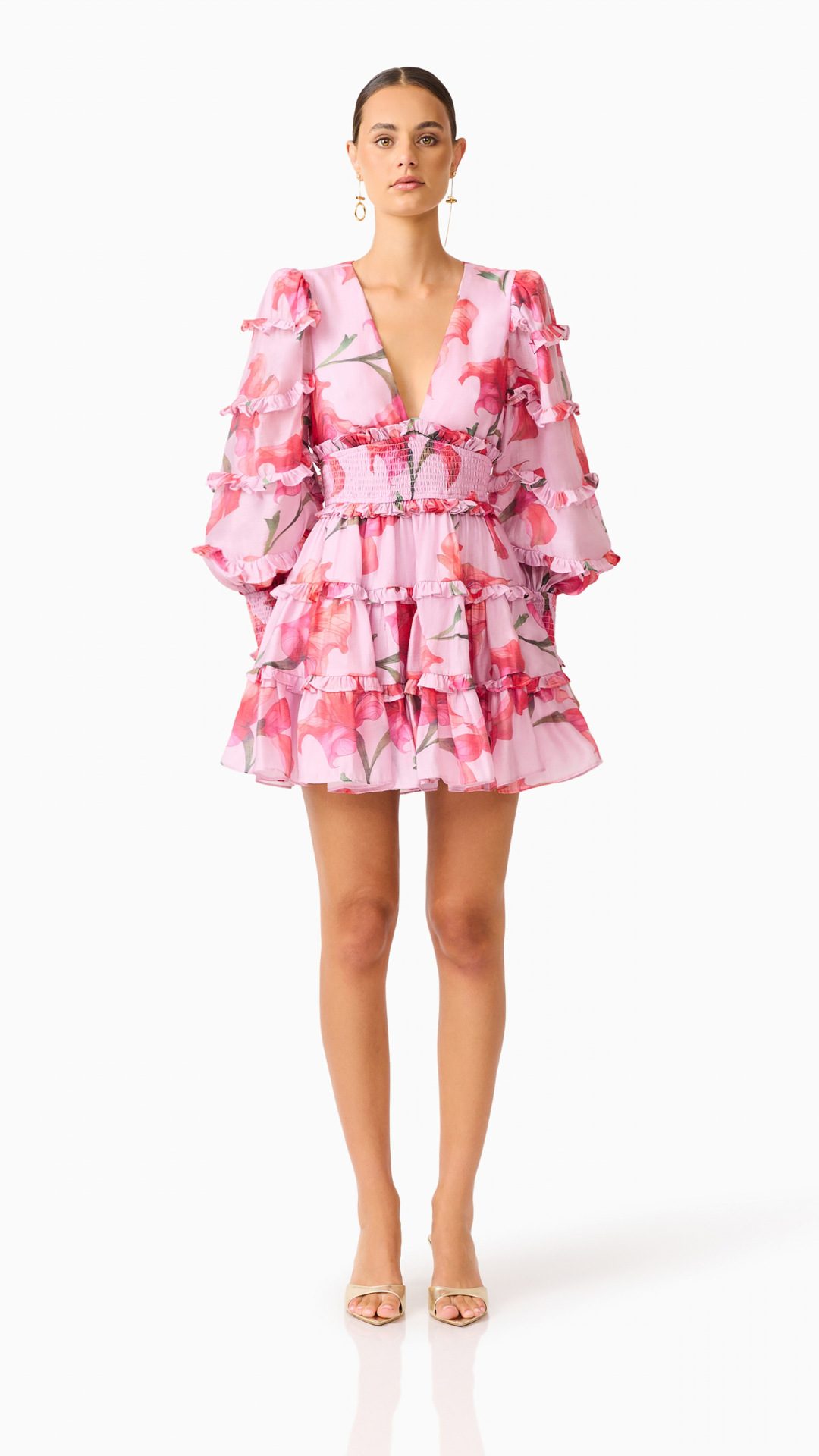 Elliatt - Fleuris Long Sleeve Mini Dress