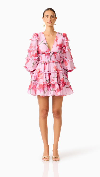 Elliatt - Fleuris Long Sleeve Mini Dress