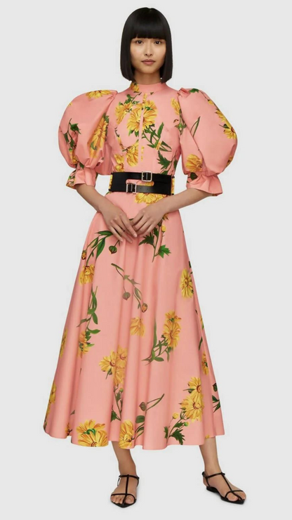 Leo Lin - Marguerite Rose Cotton Midi Dress
