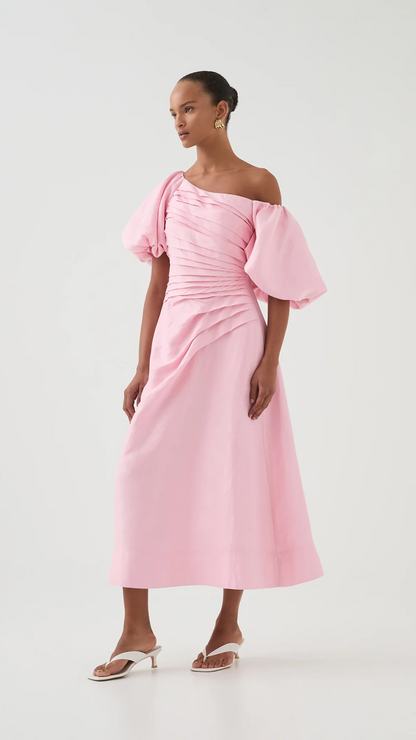 AJE - Cadence Ruched  Midi Dress