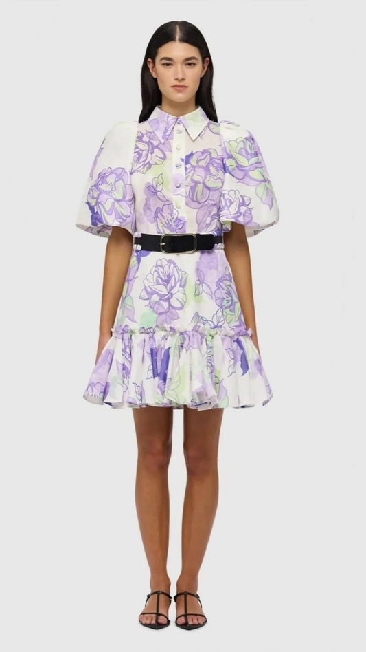 Leo Lin - Sophie Bishop Sleeve Mini Dress