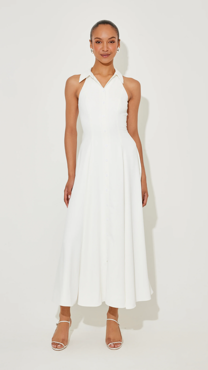 Odd Muse - Flowy Collar Maxi Dress