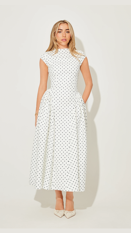 Odd Muse - Cap Sleeve Midi Dress