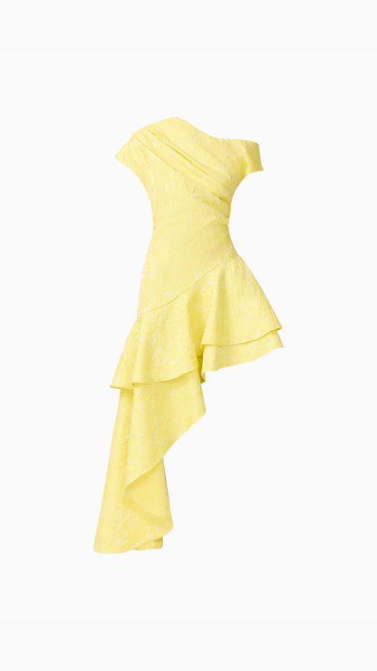Elliatt- Luella One Shoulder with Ruffle Detailing Gown