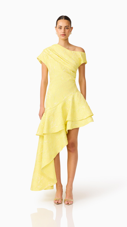 Elliatt- Luella One Shoulder with Ruffle Detailing Gown