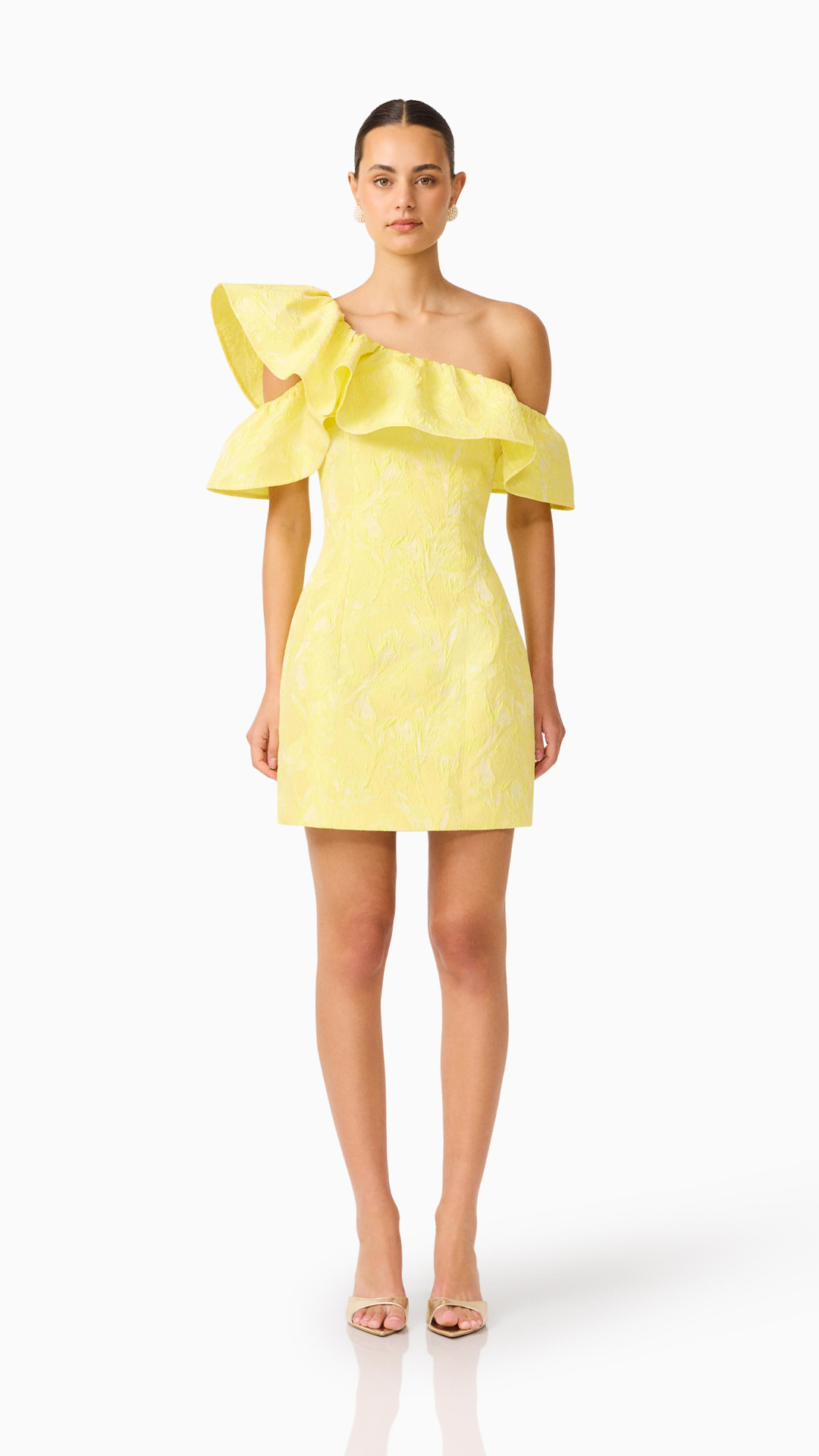 Elliatt - Luella One Shoulder Ruffle Mini Dress