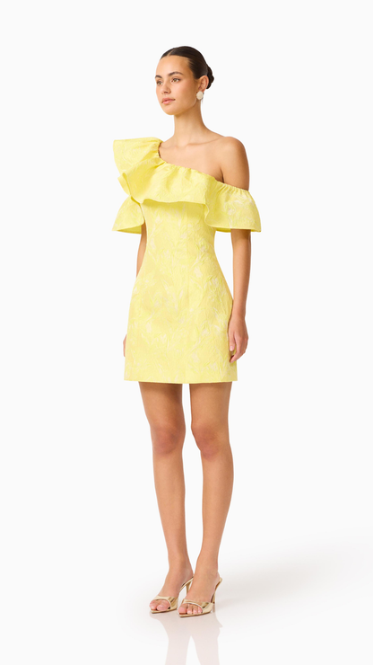 Elliatt - Luella One Shoulder Ruffle Mini Dress