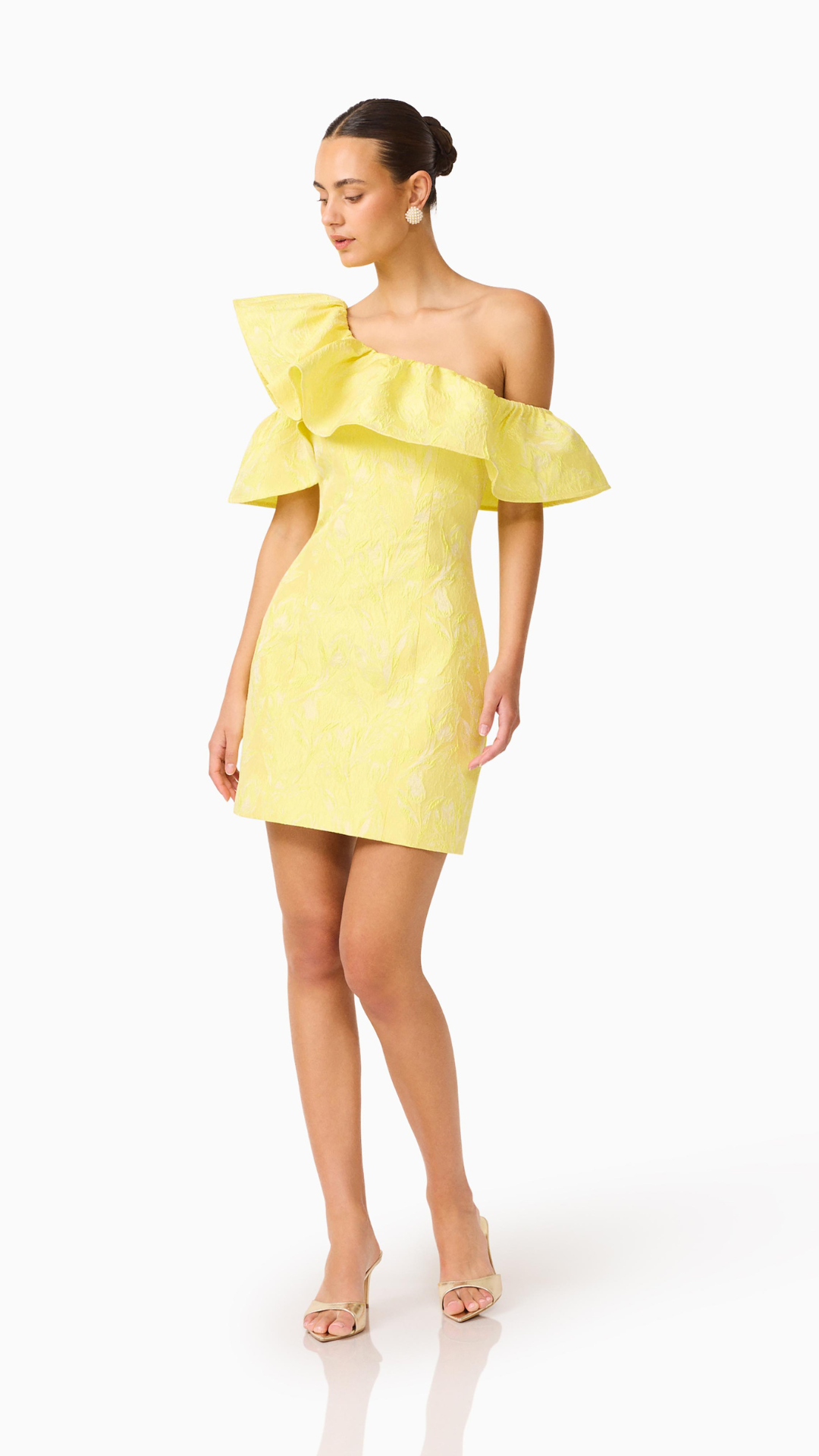 Elliatt - Luella One Shoulder Ruffle Mini Dress