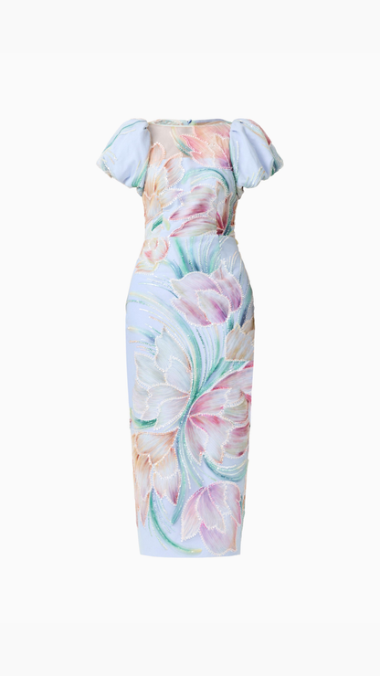 Elliatt - Priselle Puff Sleeve Midi Dress