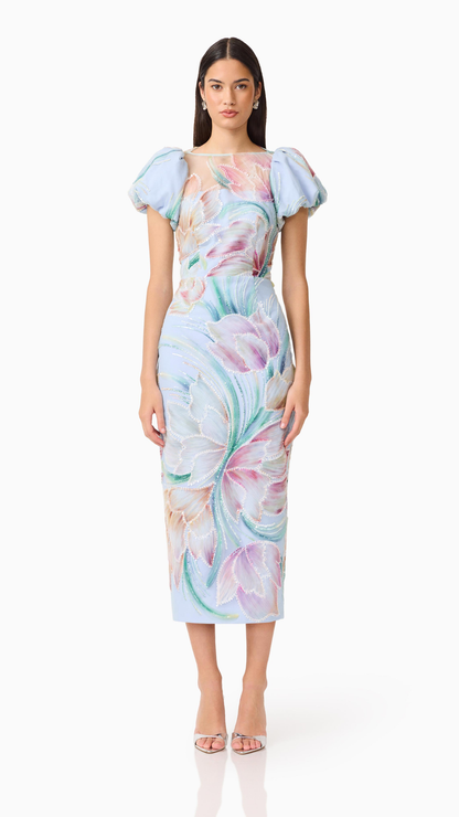 Elliatt - Priselle Puff Sleeve Midi Dress