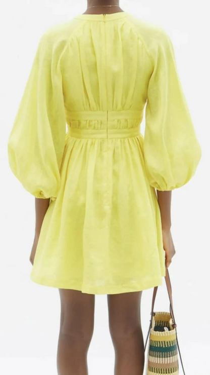 Zimmermann - Shelly Plunge Bow Mini Dress