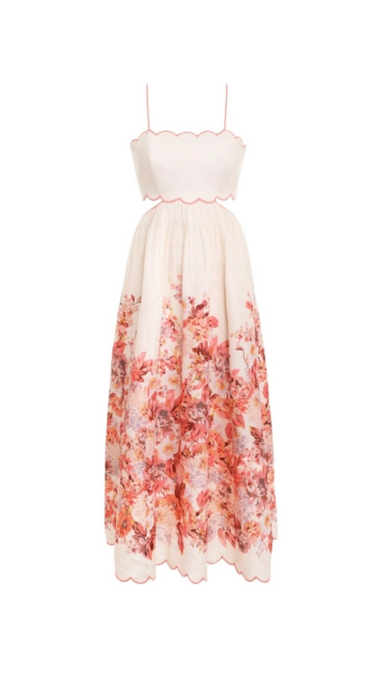 Zimmermann - Devi Scallop Midi Dress